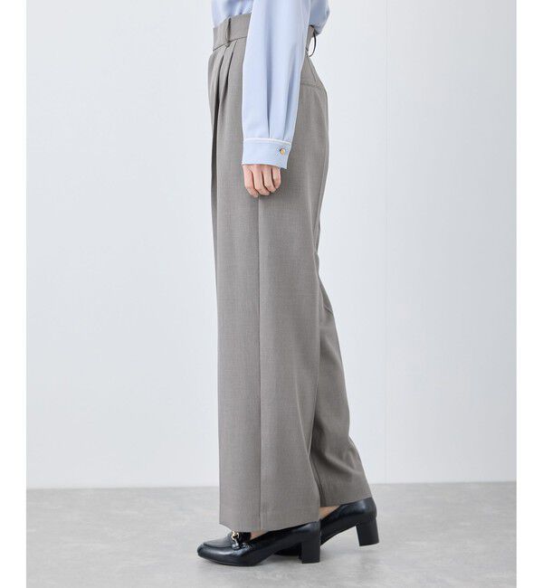 Rope&rsquo;Picnic「クリアツイルワイドパンツ/セレモニー・セットアップ対応」|チノ|