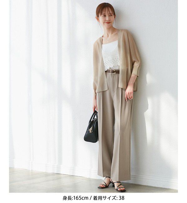 Rope&rsquo;Picnic「クリアツイルワイドパンツ/セレモニー・セットアップ対応」|チノ|