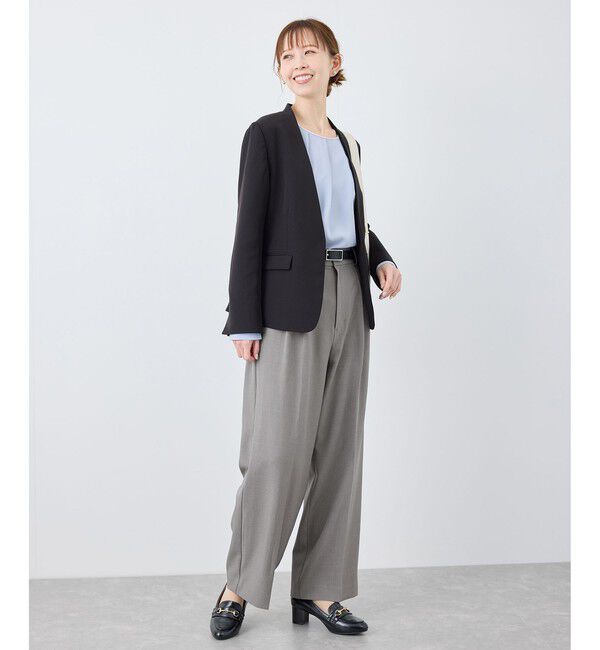 Rope&rsquo;Picnic「クリアツイルワイドパンツ/セレモニー・セットアップ対応」|チノ|