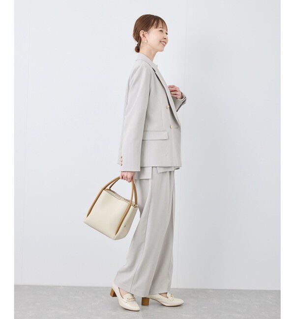 Rope&rsquo;Picnic「クリアツイルワイドパンツ/セレモニー・セットアップ対応」|チノ|