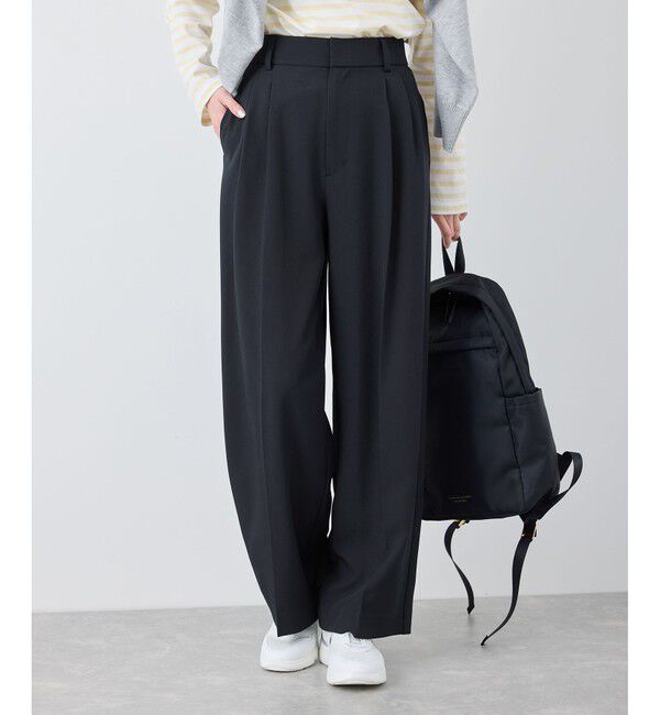 Rope&rsquo;Picnic「クリアツイルワイドパンツ/セレモニー・セットアップ対応」|チノ|