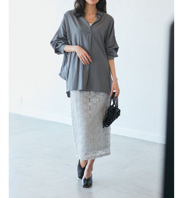 ROPE PICNIC PASSAGE「スクエアトゥセンターシーム甲深バブーシュ」|パンプス|