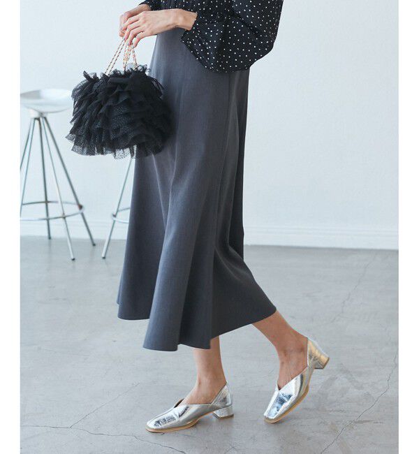 ROPE PICNIC PASSAGE「スクエアトゥセンターシーム甲深バブーシュ」|パンプス|