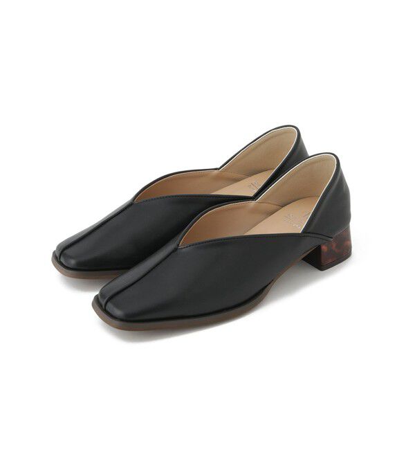 ROPE PICNIC PASSAGE「スクエアトゥセンターシーム甲深バブーシュ」|パンプス|