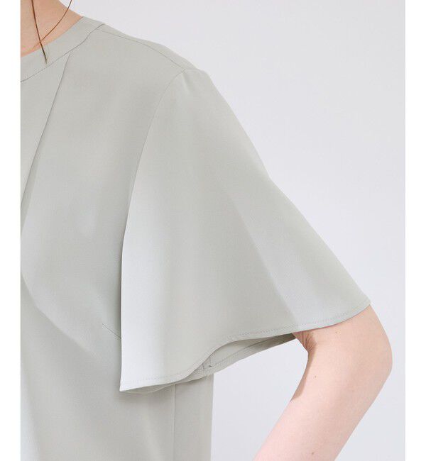 Rope&rsquo;Picnic「多機能ランダムタックハーフスリーブブラウス / 通勤にも」|シャツ・ブラウス|