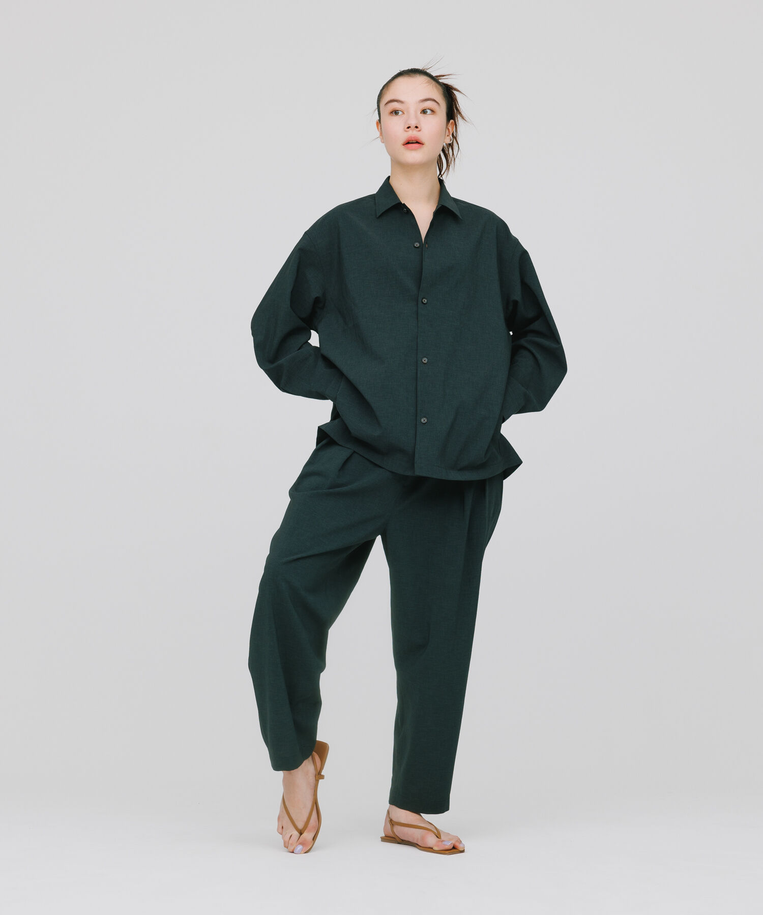 ADAM ET ROPE'「【RIRANCHA/リランチェ】ワイドシルエット シャツジャケット / 速乾 / 冷感 / イージーケア / ユニセックス」|ブルゾン・スタジャン|