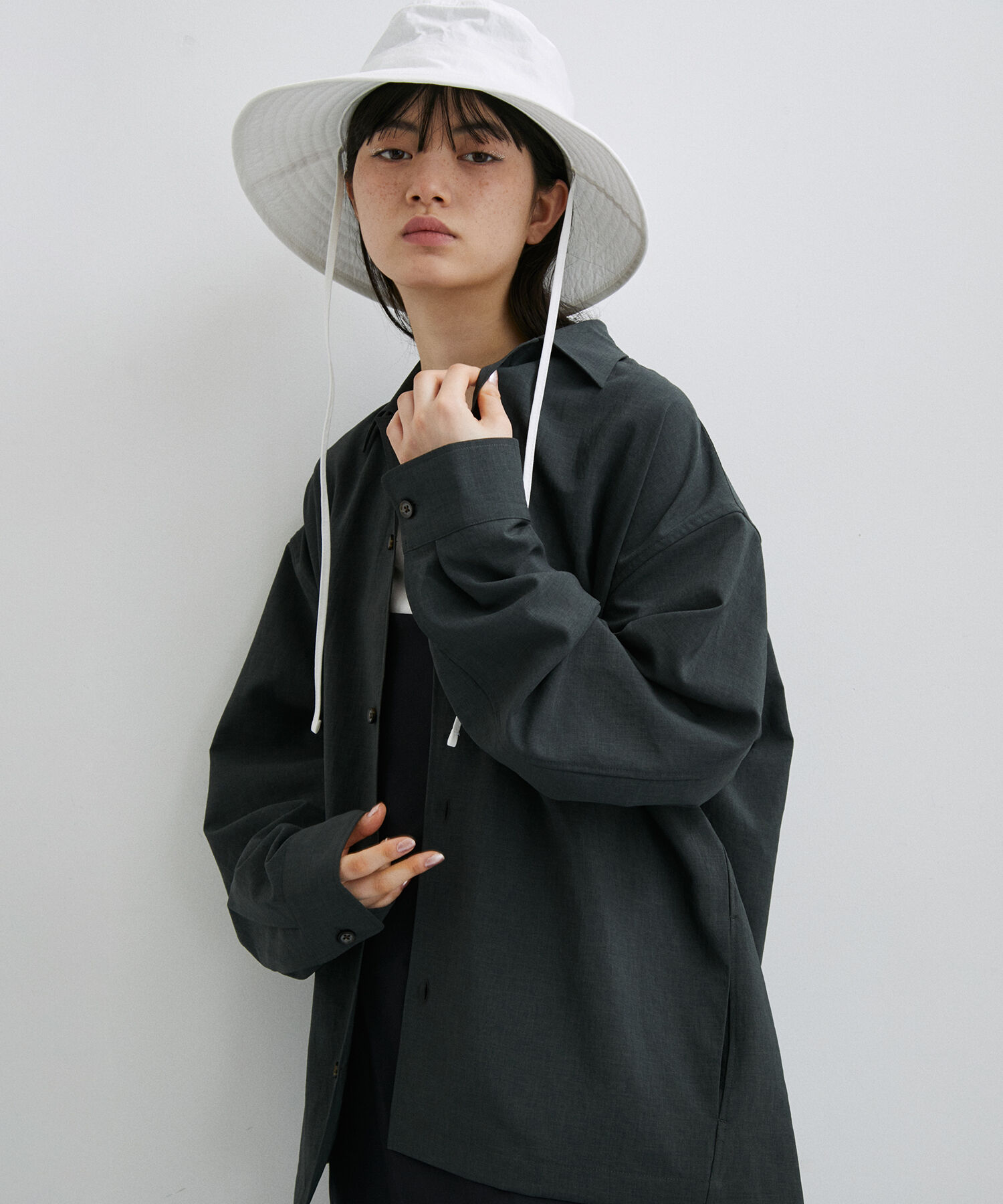 ADAM ET ROPE'「【RIRANCHA/リランチェ】ワイドシルエット シャツジャケット / 速乾 / 冷感 / イージーケア / ユニセックス」|ブルゾン・スタジャン|