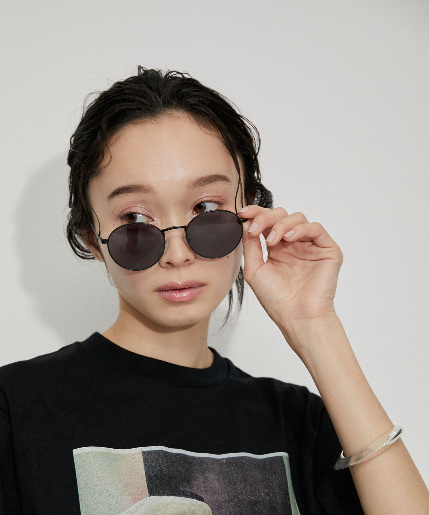 ADAM ET ROPE'「メタルフレームサングラス」|サングラス|ブラック(01)