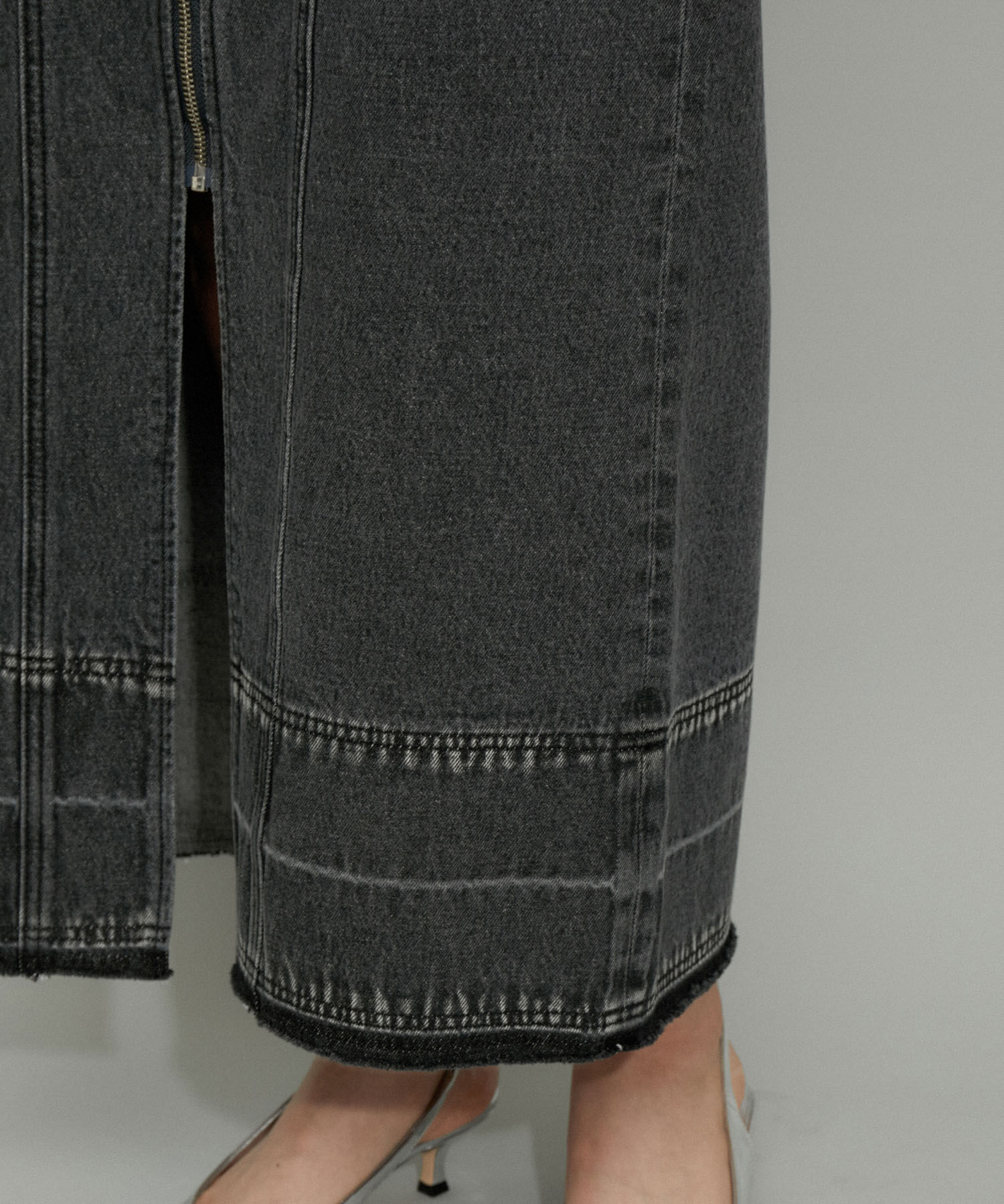 ADAM ET ROPE'「【WEB限定】フロントジップデニムスカート」|スカート|