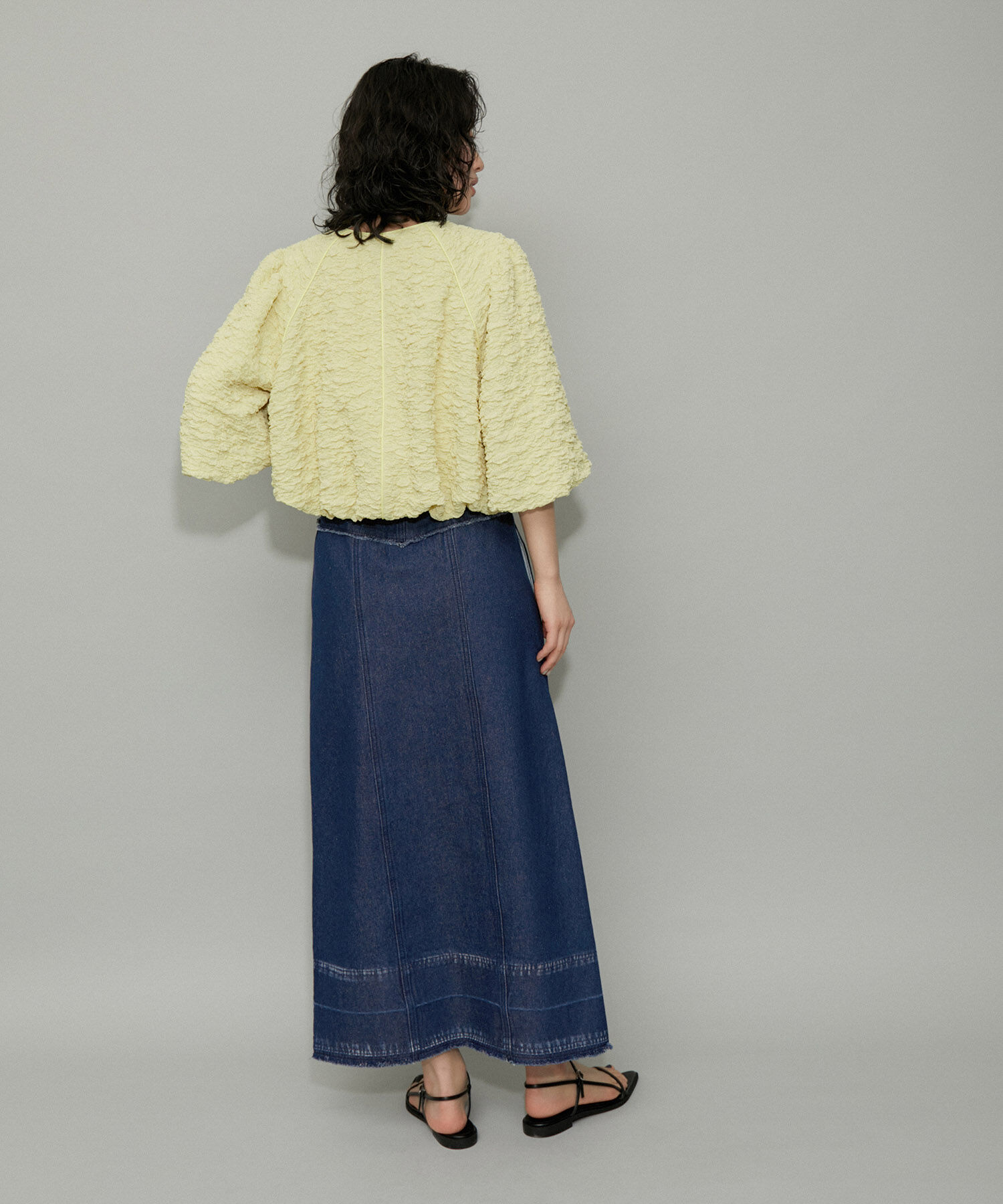 ADAM ET ROPE'「【WEB限定】フロントジップデニムスカート」|スカート|