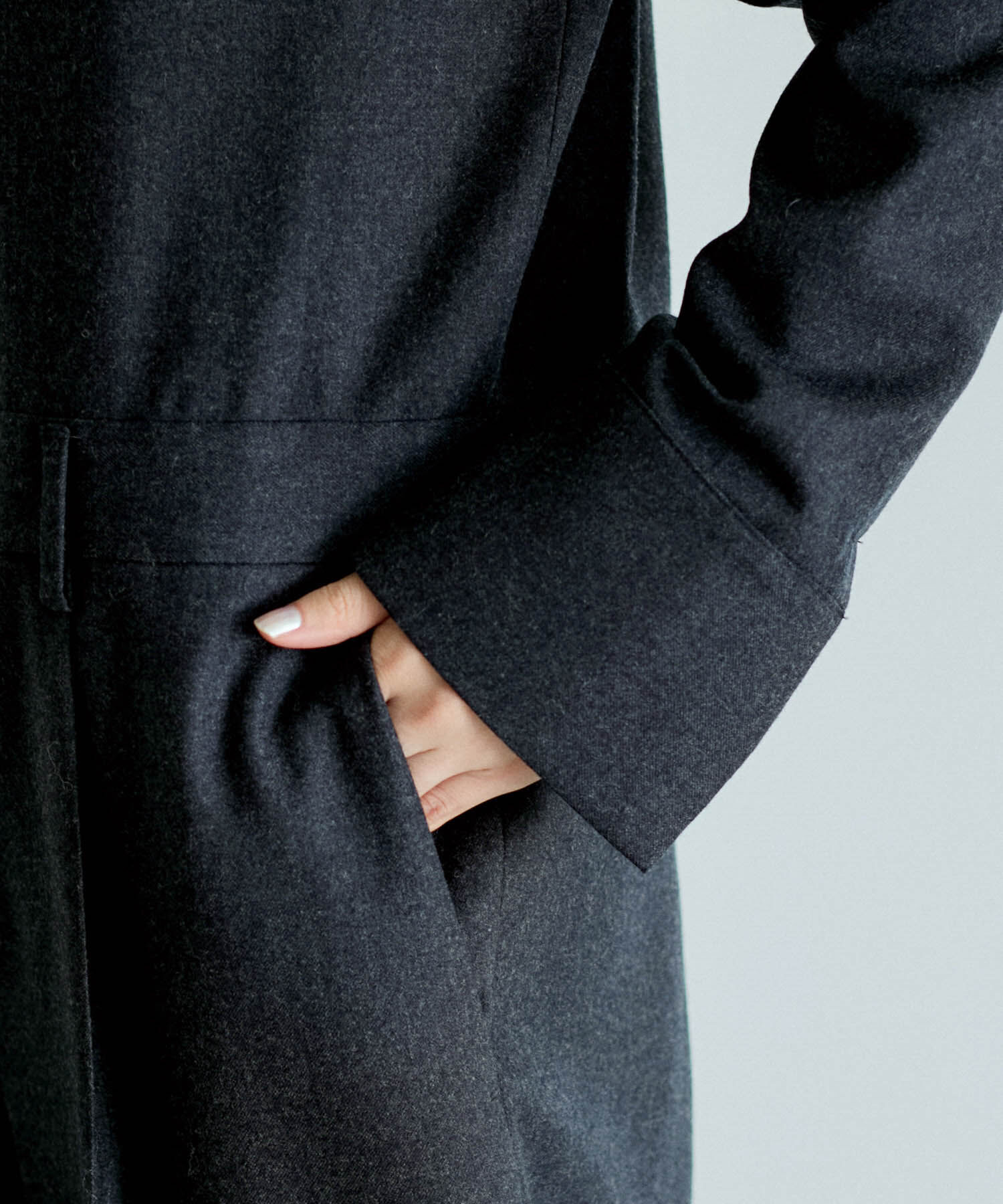 ADAM ET ROPE'「フラノシャツカラーZIPオールインワン」|オールインワン|