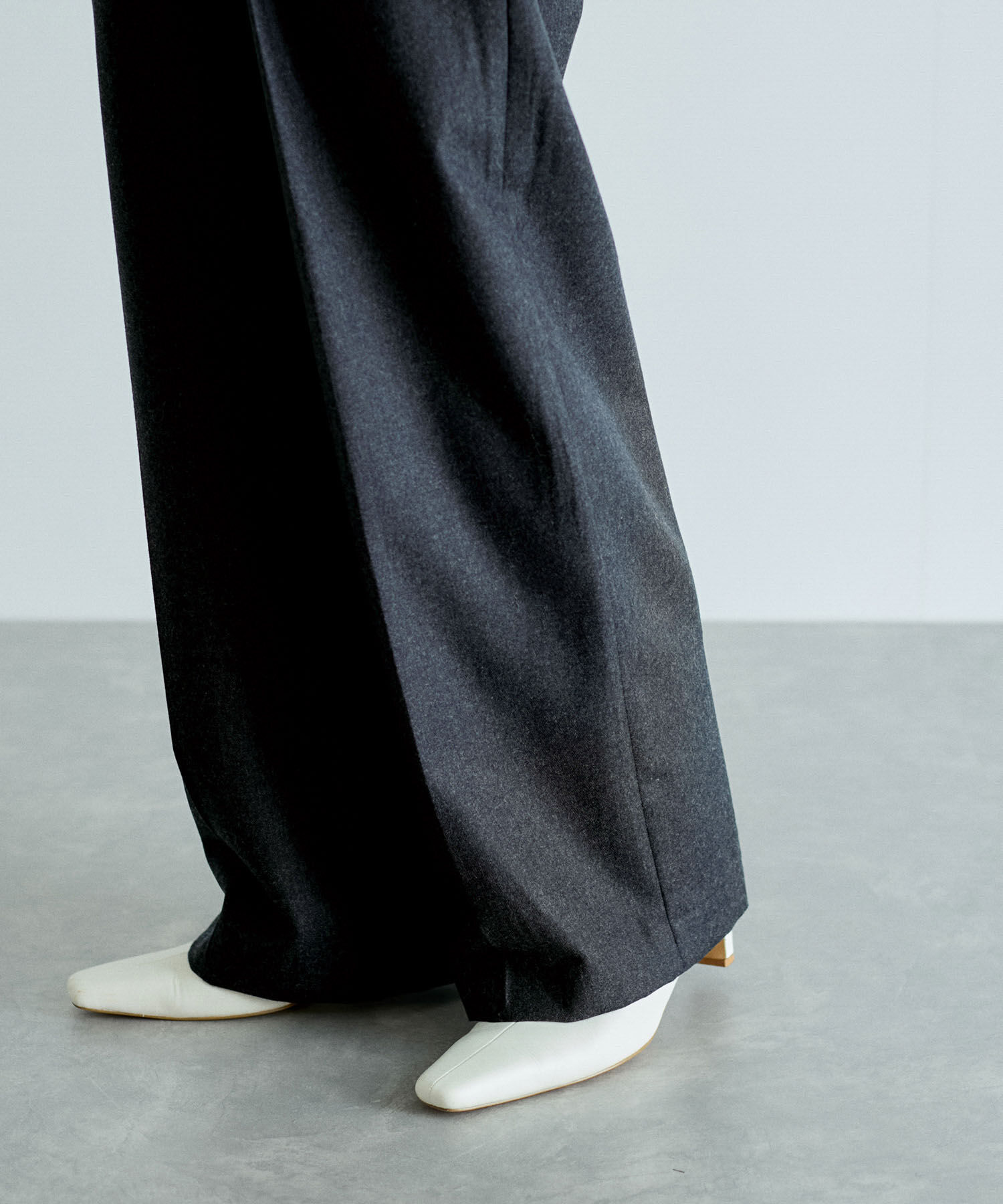 ADAM ET ROPE'「フラノシャツカラーZIPオールインワン」|オールインワン|