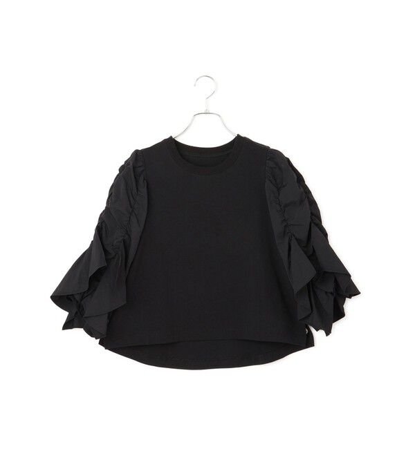 ADAM ET ROPE'「【WEB限定】フリルスリーブカットソー」|Tシャツ・カットソー|