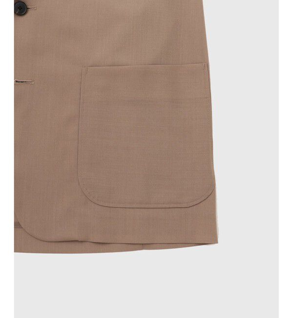 ADAM ET ROPE'「サマーウーステッド ボックスシルエット アンコンジャケット / セットアップ可能」|テーラードジャケット|