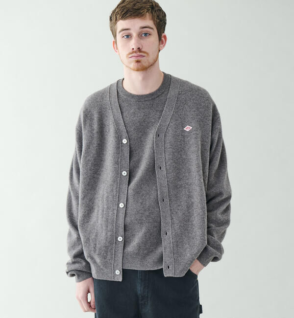 DANTON「DANTON | ラムウール Vネックニットカーディガン MEN」|ニット・セーター|