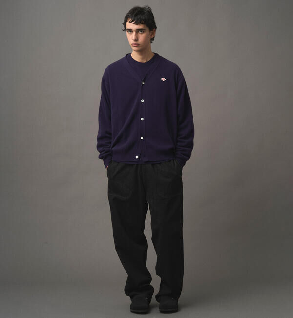 DANTON「DANTON | ラムウール Vネックニットカーディガン MEN」|ニット・セーター|