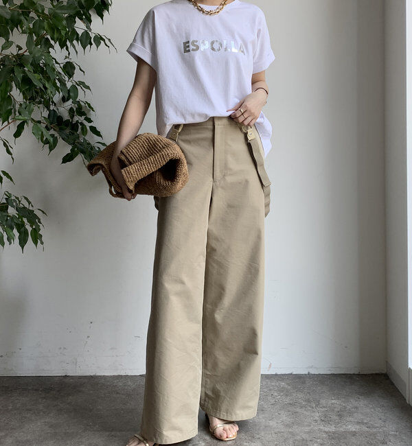  「【WEB限定】 箔プリントロールアップTEE」|Tシャツ・カットソー|