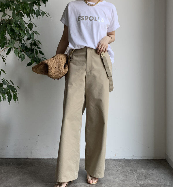  「【WEB限定】 箔プリントロールアップTEE」|Tシャツ・カットソー|