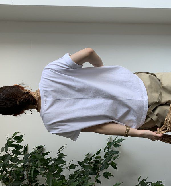  「【WEB限定】 箔プリントロールアップTEE」|Tシャツ・カットソー|