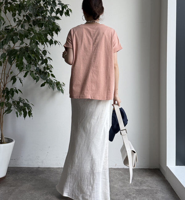  「【WEB限定】 箔プリントロールアップTEE」|Tシャツ・カットソー|