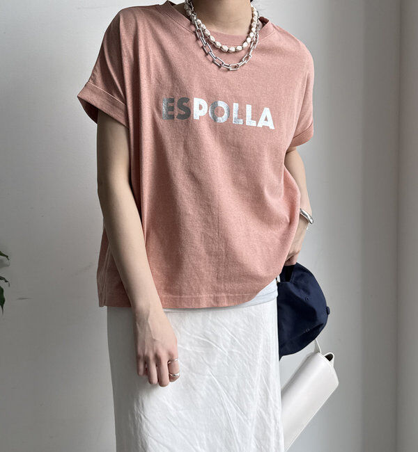  「【WEB限定】 箔プリントロールアップTEE」|Tシャツ・カットソー|
