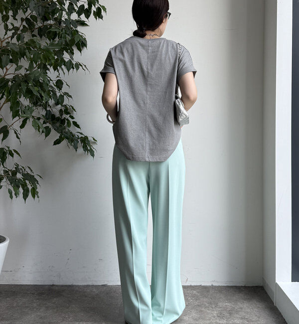  「【WEB限定】 箔プリントロールアップTEE」|Tシャツ・カットソー|