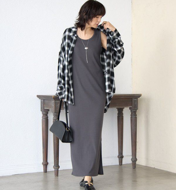  「【マイナス3kg/レビュー高評価☆】2WAYリブタンクワンピース」|ワンピース|