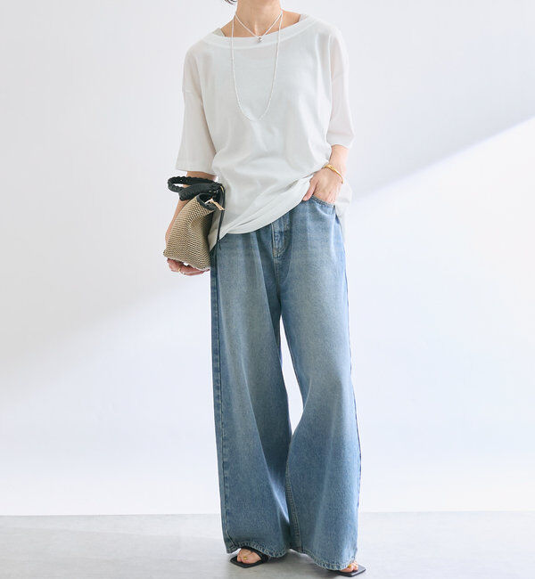  「【MONN.:.(モン)】オープンネックTee」|Tシャツ・カットソー|