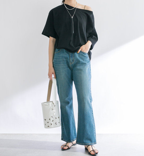  「【MONN.:.(モン)】オープンネックTee」|Tシャツ・カットソー|