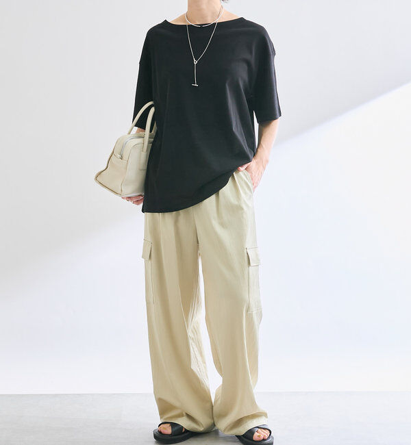  「【MONN.:.(モン)】オープンネックTee」|Tシャツ・カットソー|