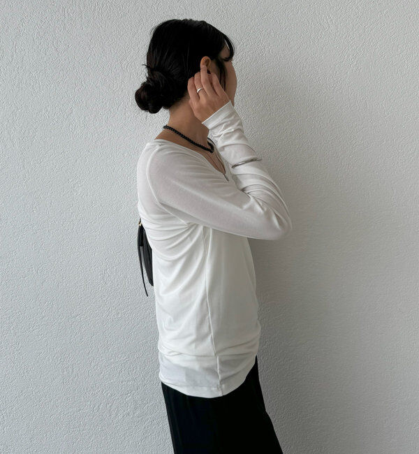  「【MYSELFbyRD（マイセルフバイリヴドロワ）】baseLongTee」|Tシャツ・カットソー|