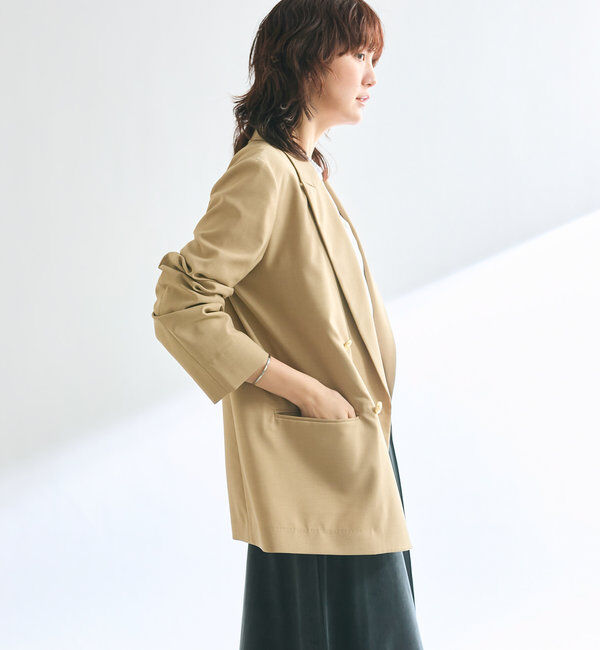  「【オンオフ着れる】ライトピークドラペルジャケット」|テーラードジャケット|