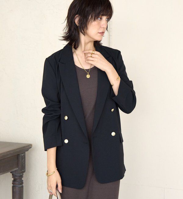  「【オンオフ着れる】ライトピークドラペルジャケット」|テーラードジャケット|