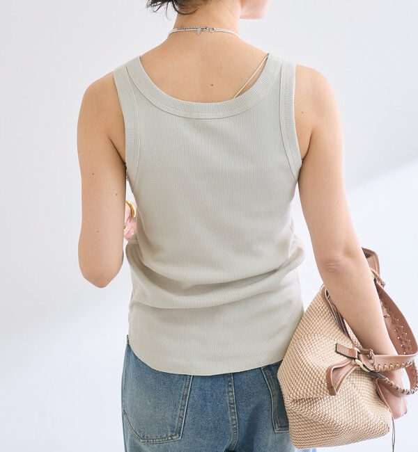  「【2way仕様】テレコ2WAYタンク」|キャミソール|