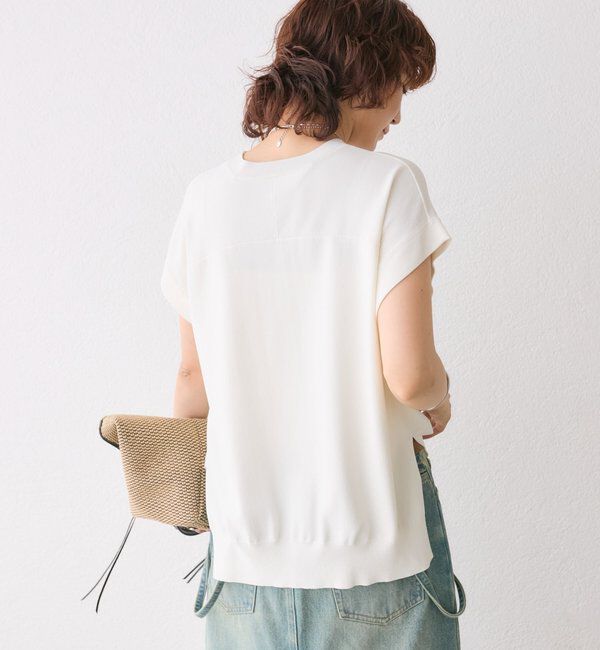  「【接触冷感】クールタッチショルダーニット」|ニット・セーター|