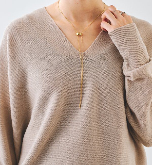  「【R.good(アールドットグッド)】Wスライドモチーフネックレス」|ブローチ・コサージュ|ゴールド