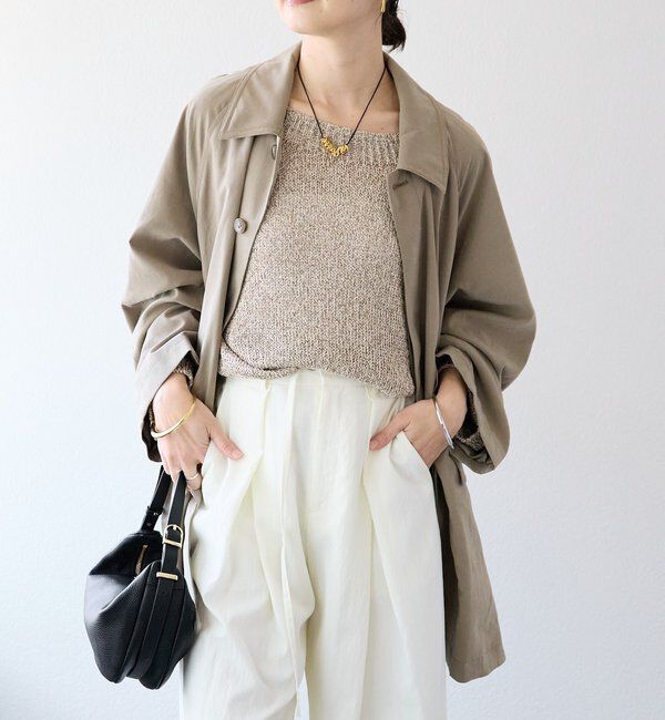  「予約【鮮度ある着こなしに】ストール付きテントコート」|その他|