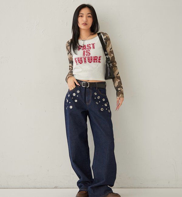  「STAR STUDS RAGLAN LOG TOPS」|Tシャツ・カットソー|