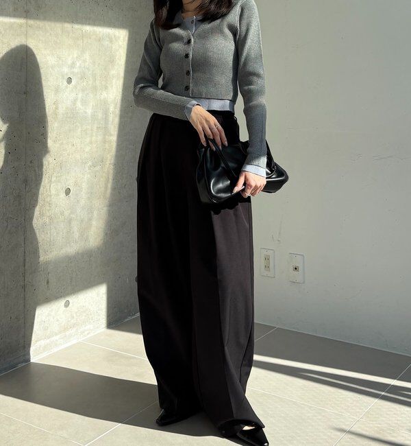  「バイカラーレイヤードカーディガン」|カーディガン|