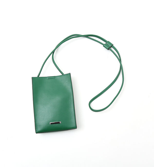 ABAHOUSE「【AH ABAHOUSE】エコレザー スクエア ミニショルダー バッグ / ポシ」|ショルダー・メッセンジャー|グリーン