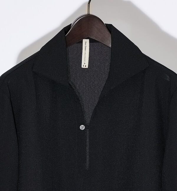 ABAHOUSE「【リネンタッチ】7分袖 カプリシャツ / スキッパーシャツ」|シャツ・ブラウス|