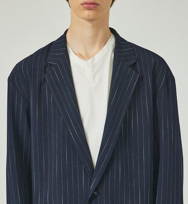 ABAHOUSE「【セットアップ対応】ストライプ ジャケット / セミオーバーサイズ」|テーラードジャケット|