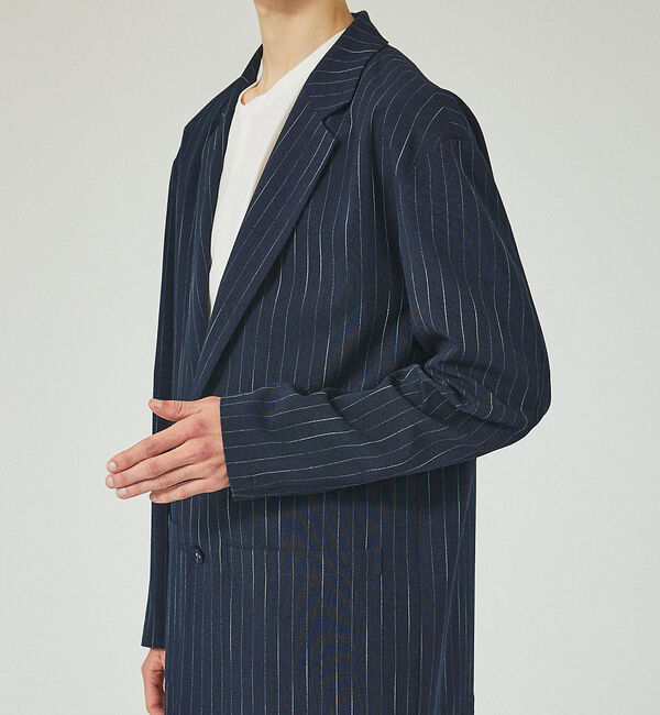 ABAHOUSE「【セットアップ対応】ストライプ ジャケット / セミオーバーサイズ」|テーラードジャケット|