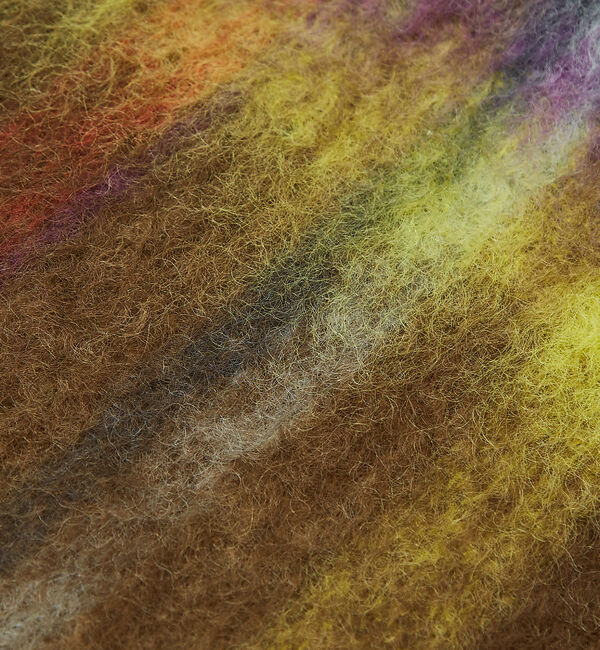 ABAHOUSE「【MANTAS EZCARAY】シャギーモヘア マフラー TARTAN / ボリ」|マフラー|