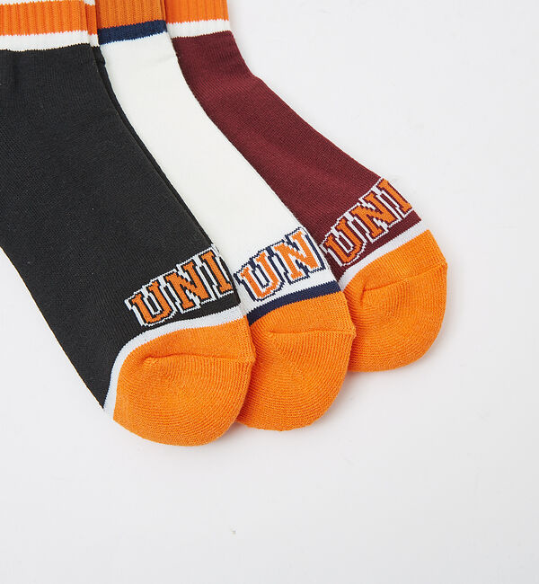 ABAHOUSE「【UNIVERSALOVERALL / ユニバーサルオーバーオール】3P カレッ」|ソックス|