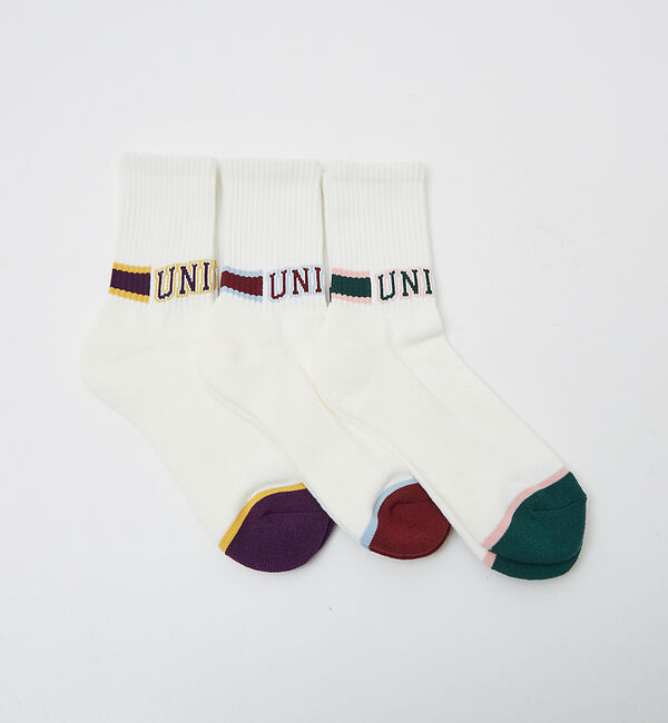 ABAHOUSE「【UNIVERSALOVERALL / ユニバーサルオーバーオール】3P カレッ」|ソックス|その他3