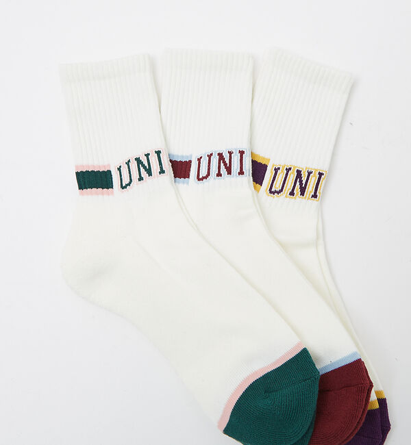 ABAHOUSE「【UNIVERSALOVERALL / ユニバーサルオーバーオール】3P カレッ」|ソックス|