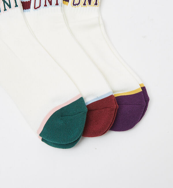 ABAHOUSE「【UNIVERSALOVERALL / ユニバーサルオーバーオール】3P カレッ」|ソックス|