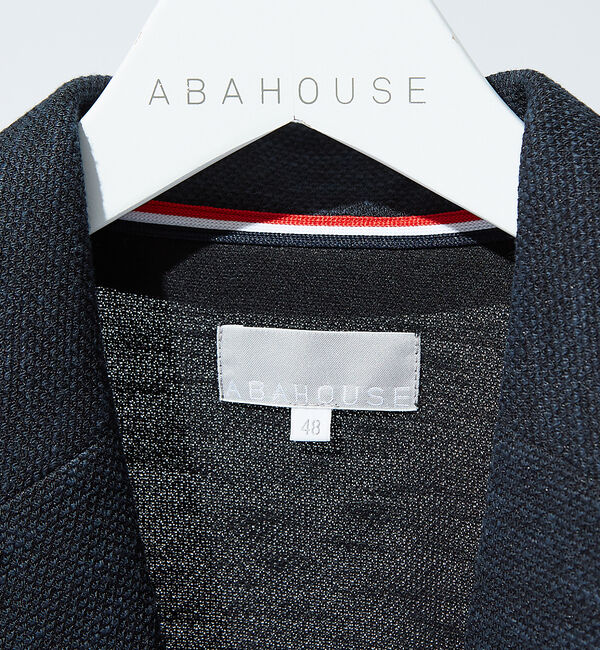 ABAHOUSE「【セットアップ対応】バーズアイ ショールカラー ジャケット」|カーディガン|