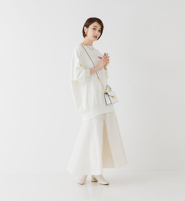 Rouge vif「キルトジャガード フレアスカート」|スカート|